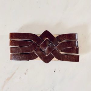 Faux Leather Snap-On Belt